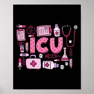 Poster Enfermeira de Unidade de Terapia Intensiva Feliz D