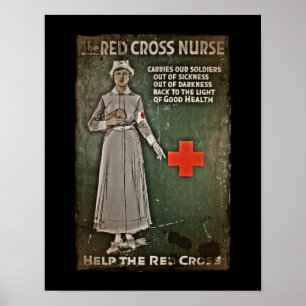 Póster Enfermeira de WWI que aumenta fundos