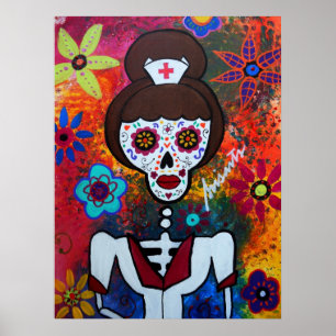 POSTER ENFERMEIRA DIÂMETRO DE LOS MUERTOS