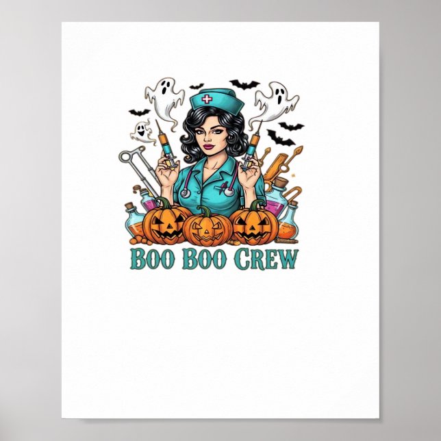 Poster Enfermeira do Boo Boo Crew com Seringas e Pum (Frente)