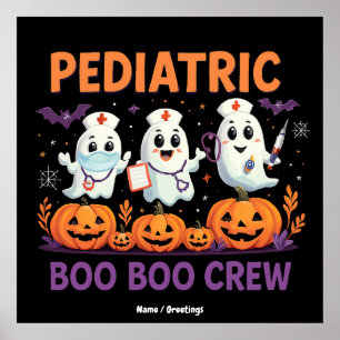 Poster Enfermeira do Halloween Crianças Boo Boo Crew Spoo