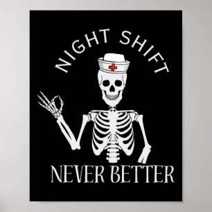 Poster Enfermeira do Turno Noturno Icu Rn Er Cvicu Nicu E