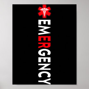 Poster Enfermeira engraçada do departamento de emergência
