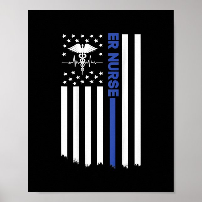 Poster Enfermeira ER Para Mulheres Enfermando A Enfermeir (Frente)