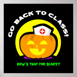 Poster Enfermeira escolar Halloween