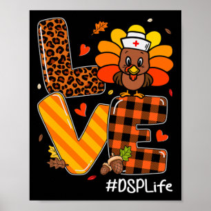 Poster Enfermeira Fall Dsp Enfermeira Turquia Dia de Ação
