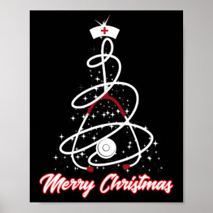 Poster Enfermeira Feliz de Natal Shirt Yuletide