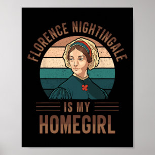 Poster Enfermeira Florence Nightingale Medicina de Enferm