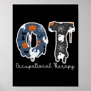 Poster Enfermeira Ghost Spooky, Terapia Ocupacional Hallo