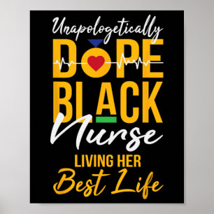 Poster Enfermeira Negra Drogada Indesculpável Vivendo Mel