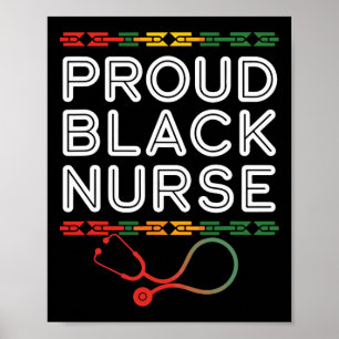 Poster Enfermeira Negra Forte Menina Afro Melanina Africa