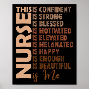 Poster Enfermeira Negra História Negra Enfermeira Melanin