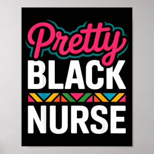 Poster Enfermeira Negra Melanina Mulher Mês da História N