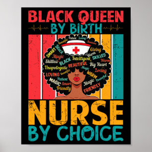 Poster Enfermeira Negra Sofisticada E Gorda Melanina Sua