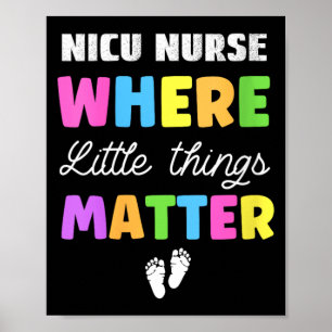 Poster Enfermeira Nicu Recém-Nascido Onde Coisas Pequenas