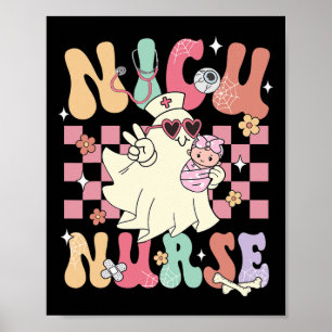 Poster Enfermeira Nicu Spooky Ghost Halloween Cute Enferm