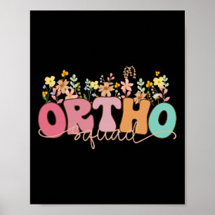 Poster Enfermeira Ortopedia de flor selvagem Rn