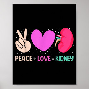 Poster Enfermeira Paz Amor Nefrologia Rim Diálise