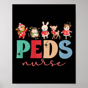 Poster Enfermeira Pediátrica Natal Enfermeira Pediátrica