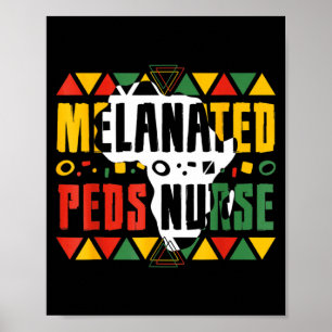 Poster Enfermeira Peds Melanizada Mês da História Negra P