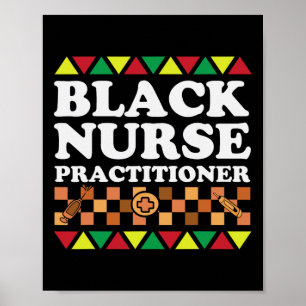 Poster Enfermeira Praticante Negra Bhm Afro-Americana Mel