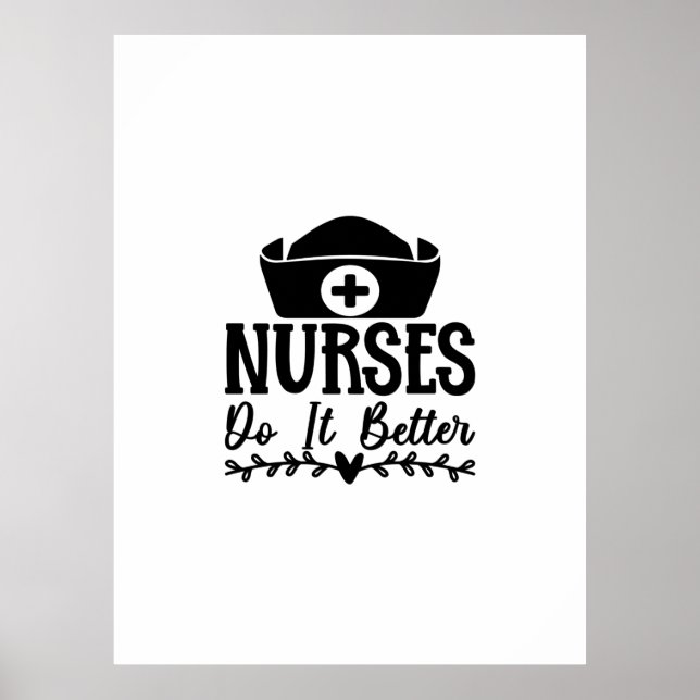 Poster Enfermeira Presente Faça Melhor (Frente)