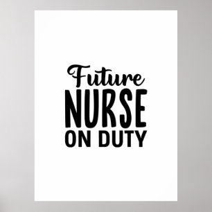 Poster Enfermeira Presente Futuro Enfermeira De Plantão