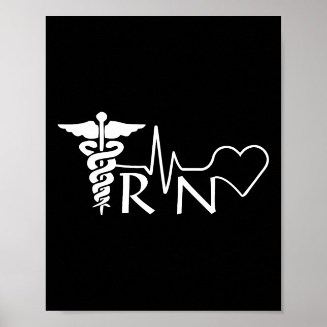 Poster Enfermeira Rn Pulsear Mulheres Presentes (Frente)