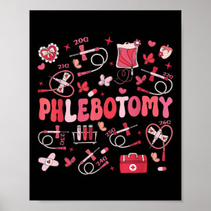 Poster Enfermeira Tecnológica Phlebotomista do Coração Ph