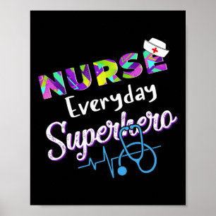 Poster Enfermeira Todos os Dias com Coloração de Super He