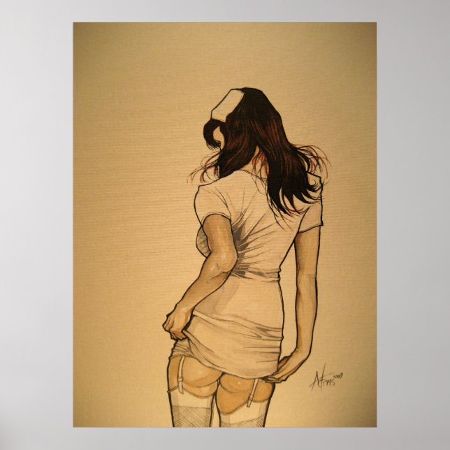 Póster Enfermeira travessa (Frente)