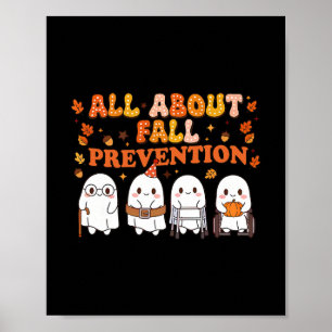 Poster Enfermeira Tudo Sobre Prevenção de Quedas Fantasma