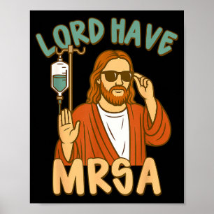 Poster Enfermeira vida enfermagem deus jesus meme rn uti