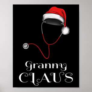 Poster Enfermeira Vovó Natal Claus Correspondendo Papais