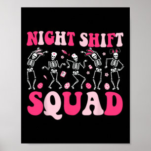 Poster Enfermeiras da tripulação de turnos de noite