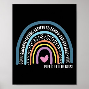 Poster Enfermeiras de Saúde Pública, Cuidados Dedicados