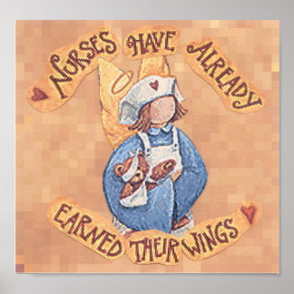Póster enfermeiras têm asas