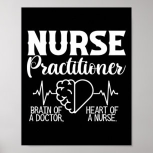 Poster Enfermeiro Cérebro Do Médico Coração Da Enfermeira