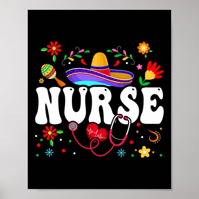 Poster Enfermeiro Cinco De Mayo Mexicano (Frente)