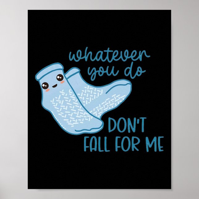 Poster Enfermeiro CNA Risco Queda Trabalhador de Saúde Tr (Frente)