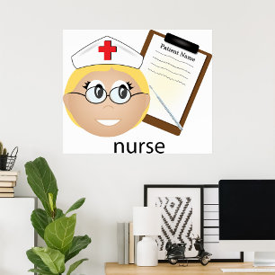 Poster Enfermeiro com Área de Transferência Médica e Term
