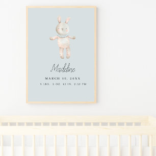 Poster Enfermeiro de coelhinhos cor-de-rosa-claro persona