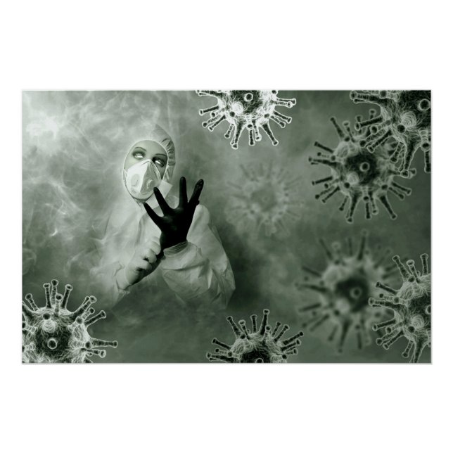 Póster Enfermeiro de Coronavírus (Frente)