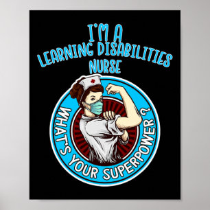 Poster Enfermeiro De Deficiência De Aprendizado Para Mulh
