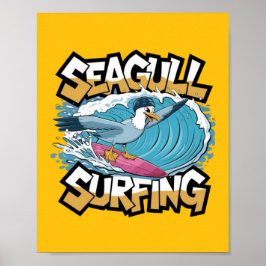 Poster Enfermeiro de inverno, Surfe de Seagull, Seagull