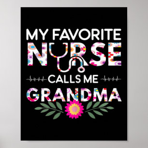Poster Enfermeiro Design Minha Enfermeira Favorita Me Cha