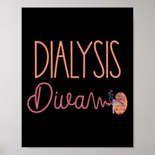 Poster Enfermeiro Diva-Technician Doente Rim Cuto