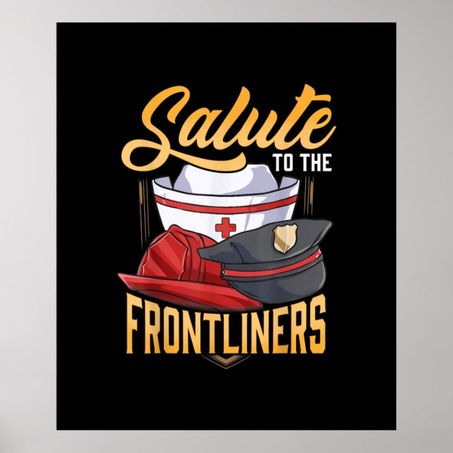 Poster Enfermeiro Enfermeiro Frontliner da Polícia Engraç (Frente)