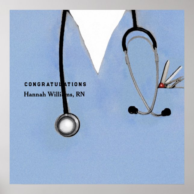 Poster Enfermeiro Enfermeiro Graduação Escolar (Frente)