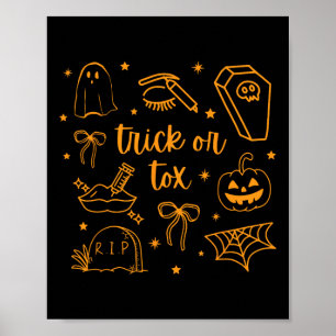 Poster Enfermeiro Estético Do Dia das Bruxas Ou Da Tox Bo
